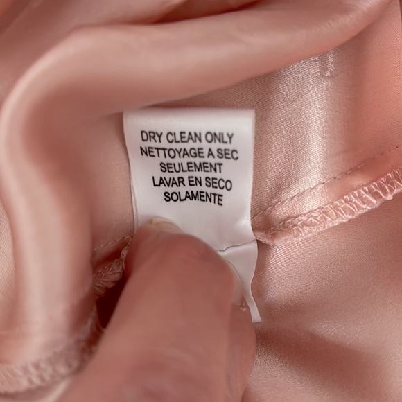 BCBGMaxAzria 100% Silk Dress Antique Blush - Picture 12 of 12